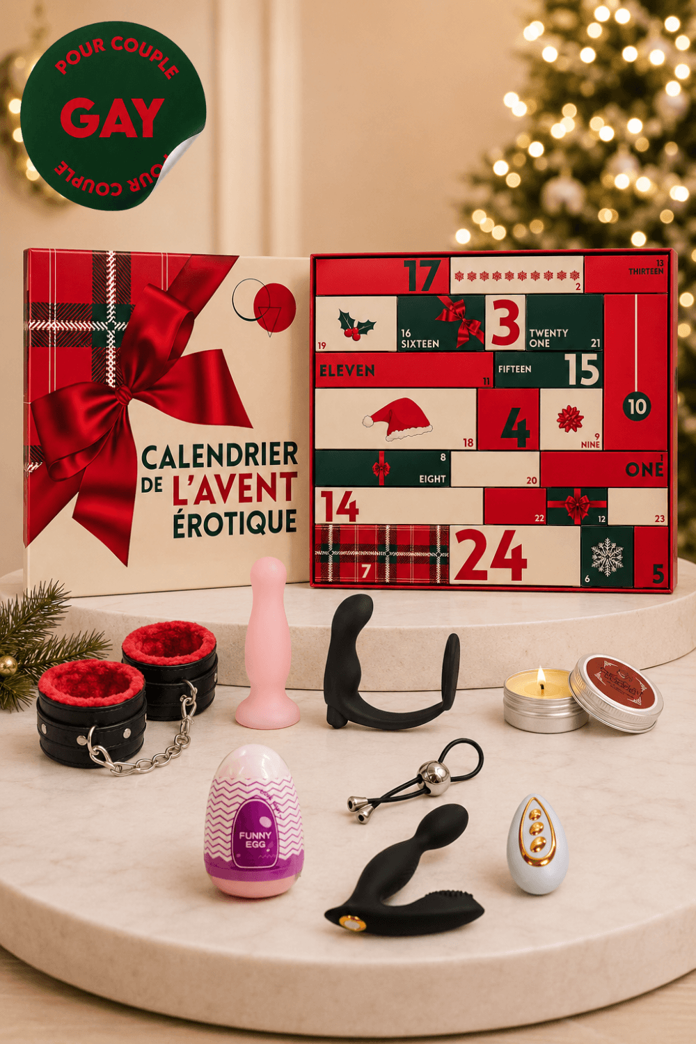 Calendrier de l’Avent érotique 24 surprises pour couple gay - 2026