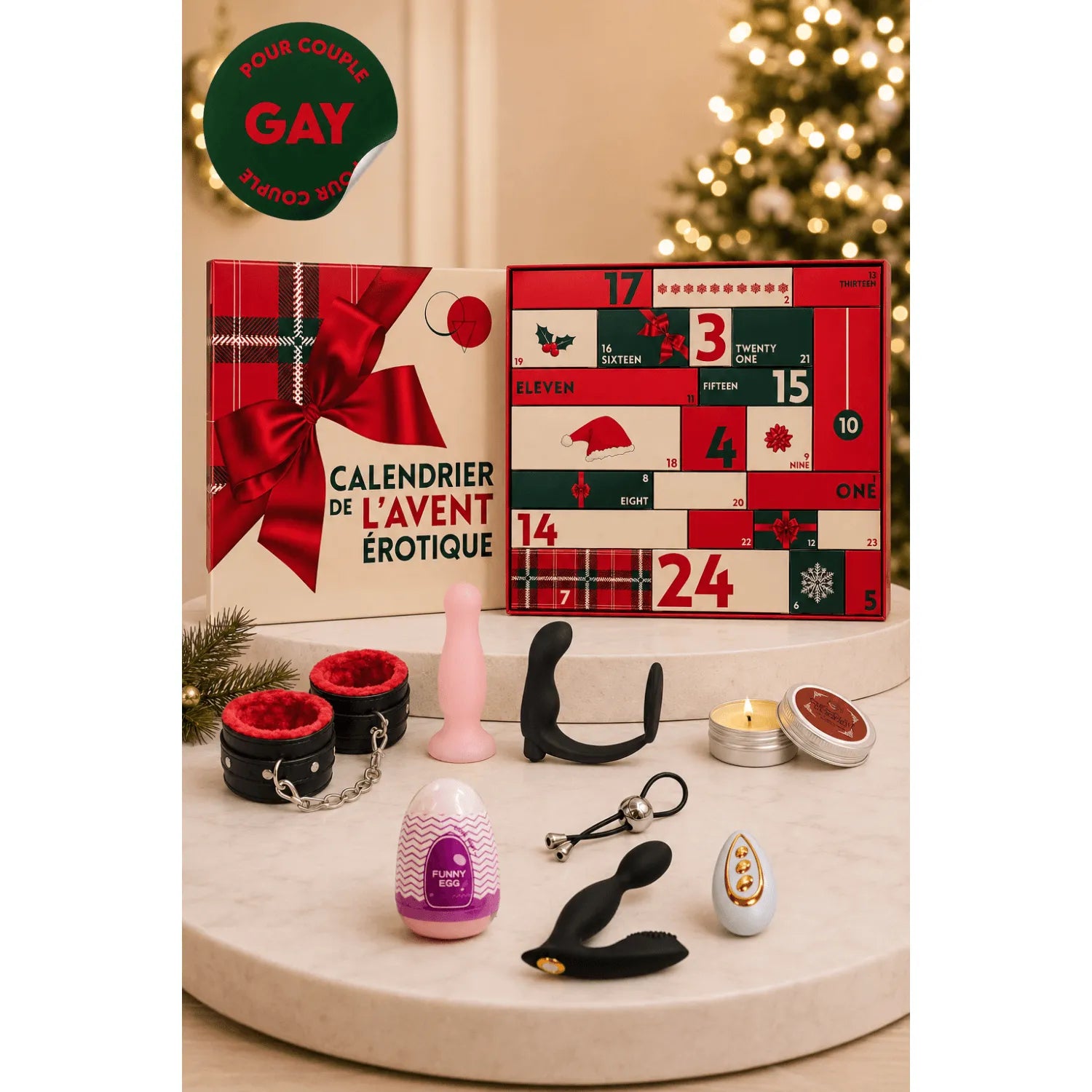 calendrier avent érotique gay 24 surprises sextoys plaisir anal couples hommes