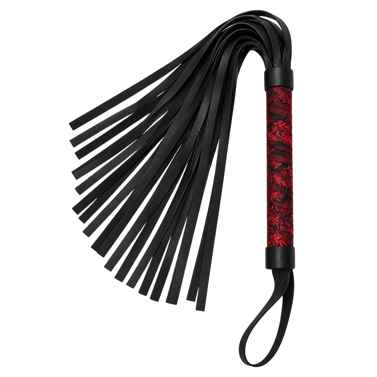 Fouet rouge et noir motif japonais 45 cm - Dreamy Festish
