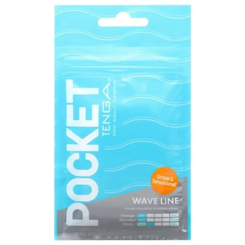 Accessoire adulte jetable bleu, emballage compact avec autocollant, ultra extensible, lotion incluse, pratique et discret.