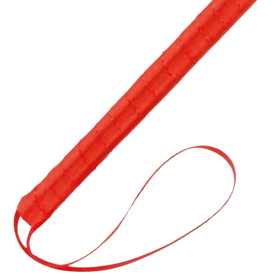 Plume rouge BDSM douce et délicate avec poignée ergonomique pour stimulation sensorielle et jeux érotiques.