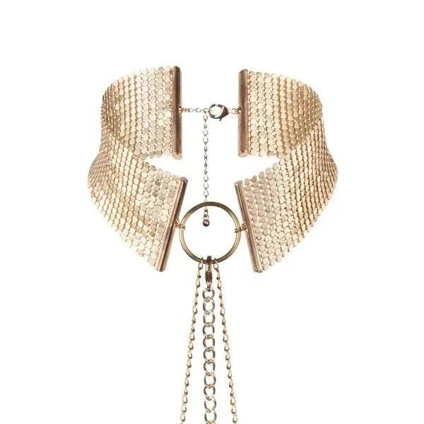 Accessoire Bondage Maille Métallique Réglable Ajustable Confortable Durable Polyvalent Sexy Audacieux Sophistiqué Chic Sensuel Séduisant Tour Cou Ceinture Chaîne Ajustement
