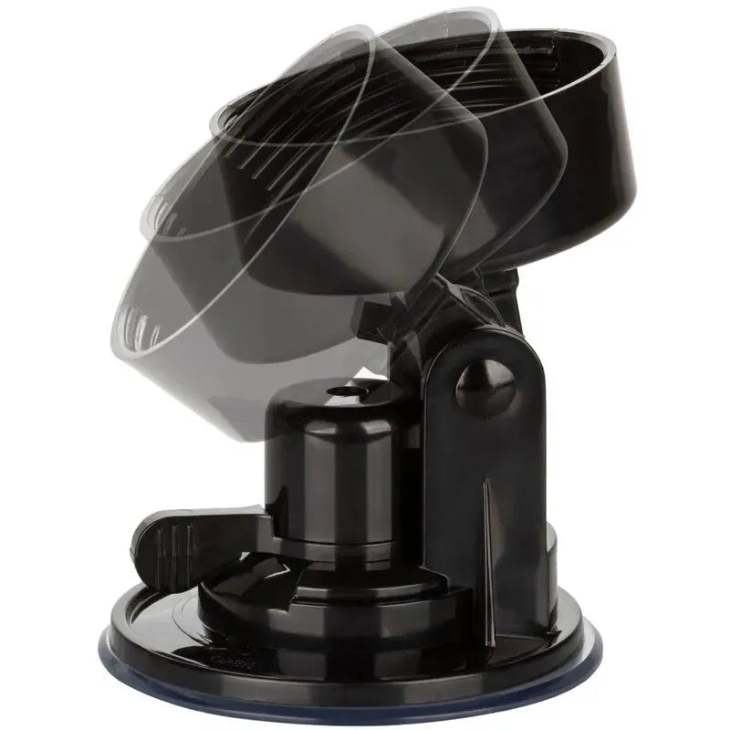 Accessoire aspiration noir pour masturbateurs, ventouse solide, fixation universelle, silicone antidérapant, étanche.
