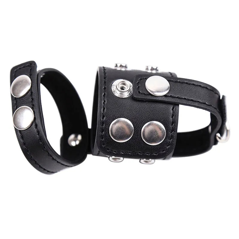 Accessoire fétiche cuir véritable réglable sans nickel hypoallergénique luxueux confortable ergonomique sangles boucle design discret