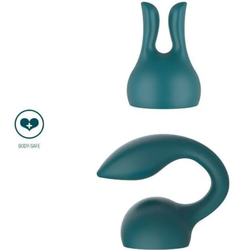 Accessoire silicone interchangeable bleu pour vibromasseur XOCOON, forme ergonomique, stimulation ciblée, toucher soyeux.