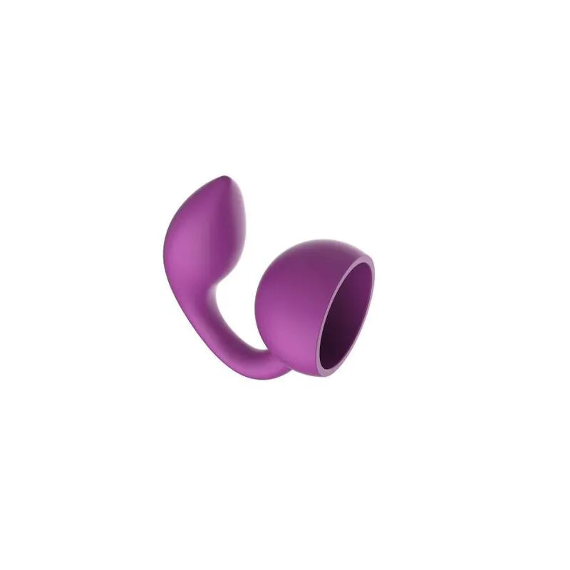 Accessoire violet en silicone doux, forme arrondie, compatible XOCOON, pour stimulation couple, interchangeable et flexible.