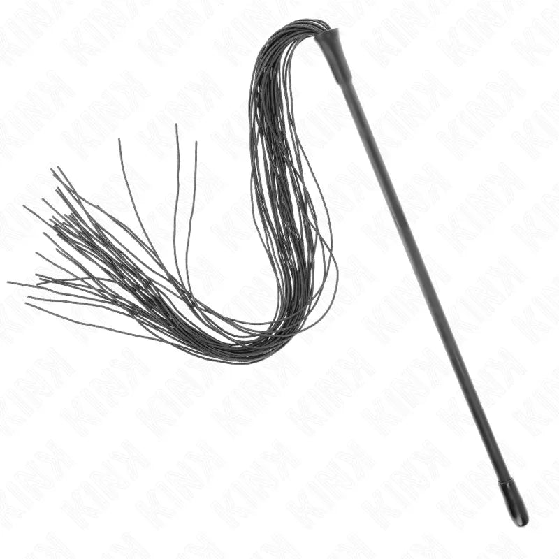 Cravache BDSM en cuir noir véritable, design élégant et robuste, idéale pour jeux sensuels, haute qualité premium.