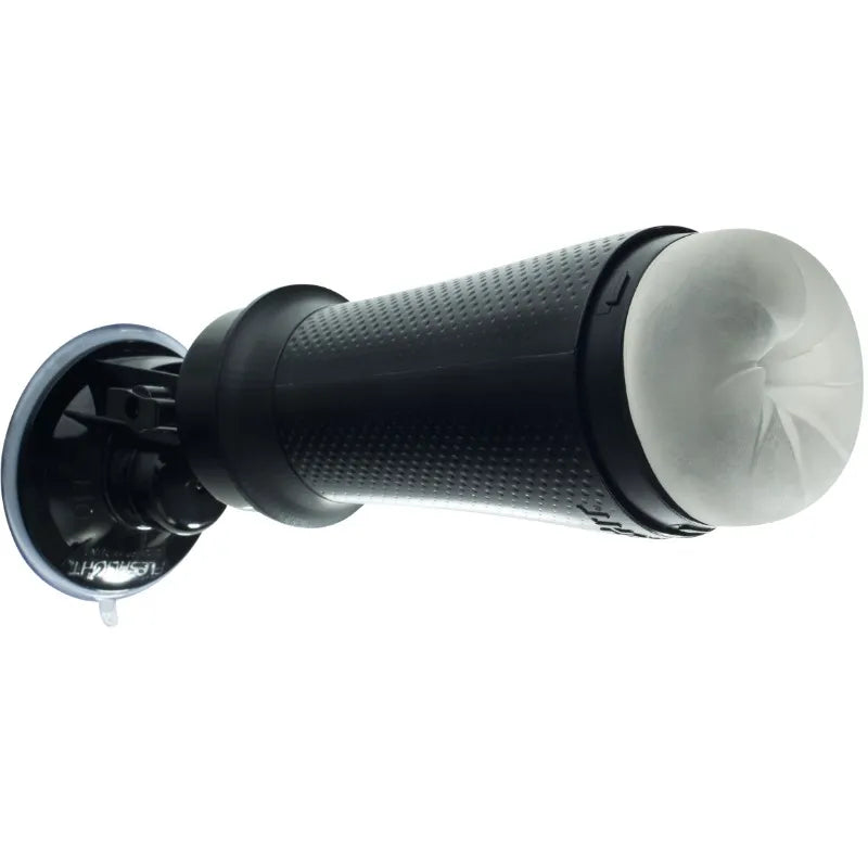 Adaptateur douche noir pour Fleshlight Flight, fixation ventouse, ergonomique, étanche, pour plaisir mains-libres.