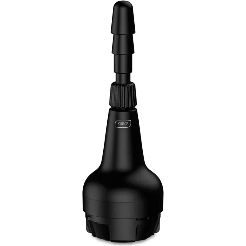 Adaptateur Keon Kiiroo noir, forme conique, système de verrouillage sous vide, plastique ABS robuste, dimensions ajustables.