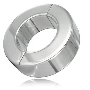 Anneau de chasteté testicules en acier inoxydable, ergonomique, diamètre 35mm, largeur 20mm, intensification orgasme.