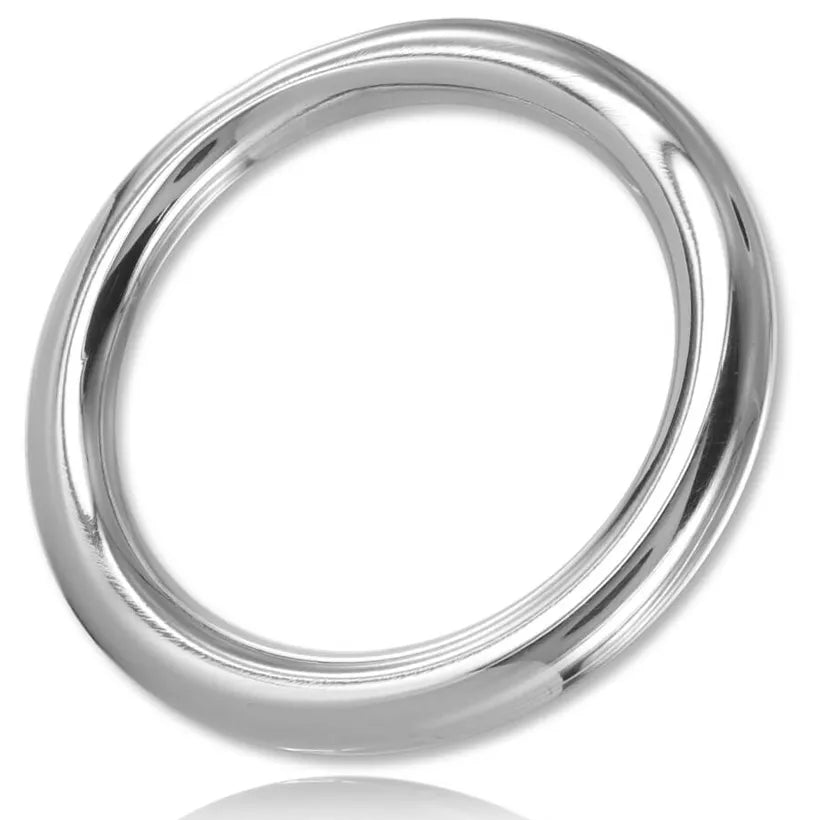 Anneau pénien acier inoxydable érection prolongée sensations intensifiées ergonomique confort robuste poli durable hygiénique nettoyage facile diamètre65mm intérieur50mm largeur8mm