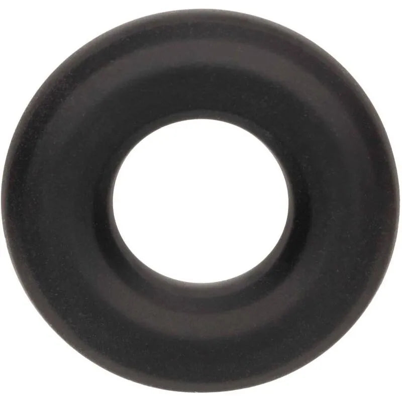 Anneau prolongation silicone noir, extensible, lisse, sans couture, durable, hypoallergénique pour confort intime optimal.