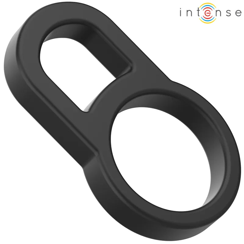 Anneau Double Silicone Noir Ergonomique Ajustement Confort Sécurité Maintien Pénis Scrotum Diamètre 40mm 25mm Flexibilité Compact Discret Hypoallergénique SansPhtalate