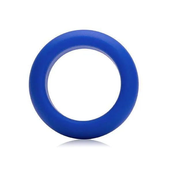 Anneau silicone bleu pour érections puissantes, confort optimal, antidérapant, amélioration performance intime.