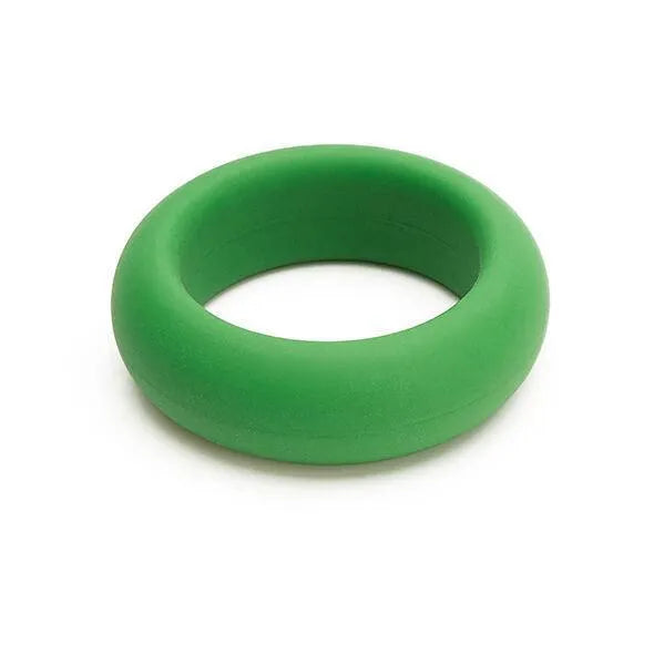 Anneau silicone vert ergonomique pour érections puissantes, confort sécurisé, stimulation et prolongation intime.