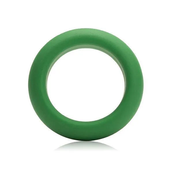 Anneau silicone vert ergonomique, confortable, antidérapant pour érections puissantes et prolongées.