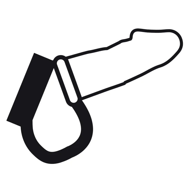 Anneau pénien ajustable noir en métal et cuir synthétique, design ergonomique pour érection ferme et contrôle éjaculation.