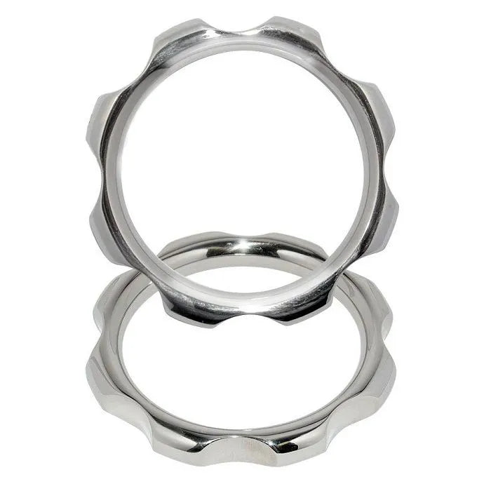 Anneau pénien acier inoxydable, surface lisse, forme ergonomique, accessoire BDSM, amélioration érection, plaisir intense.