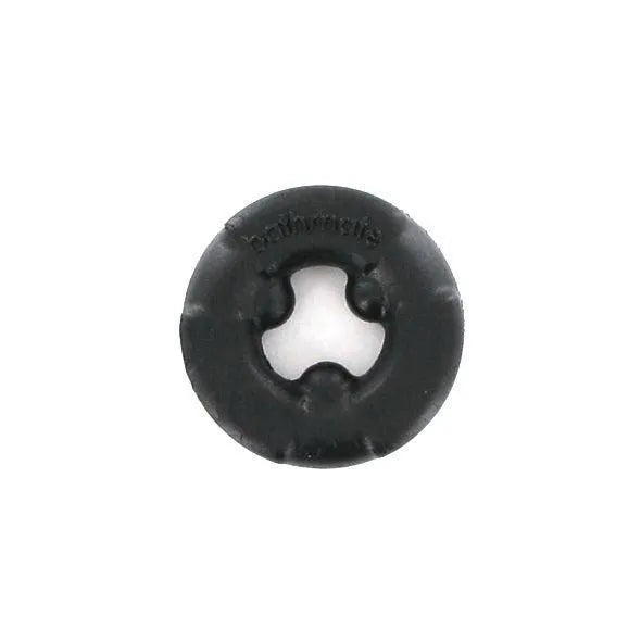 Anneau pénien noir en TPR flexible, forme ronde, pour érection prolongée et confort optimal, facile à nettoyer.
