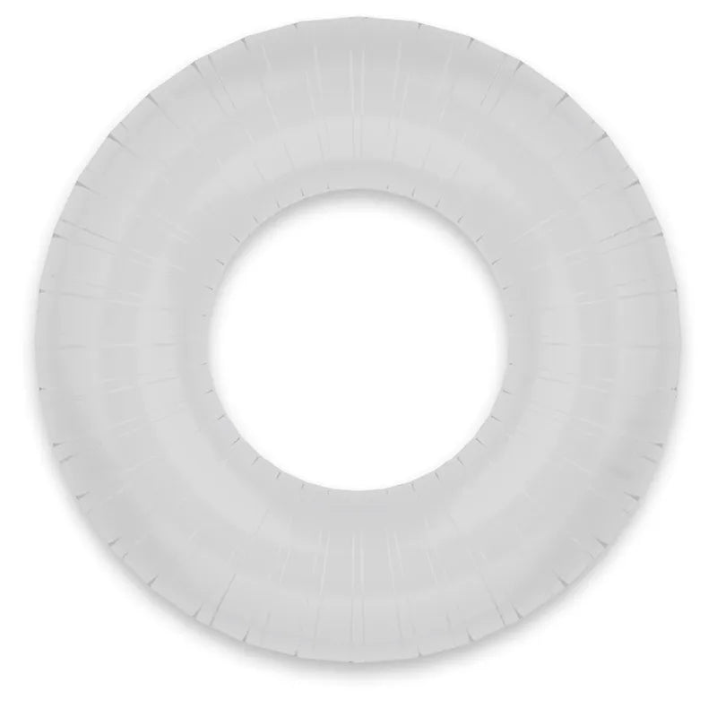 Anneau pénien hypoallergénique TPE souple, gris clair, compression uniforme, amélioration érection, confort optimal.