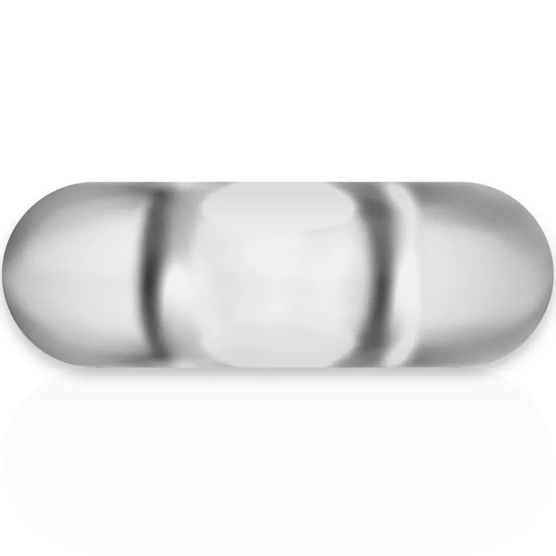 Anneau pénien hypoallergénique TPE transparent, ergonomique, extensible, pour confort et performance intime.
