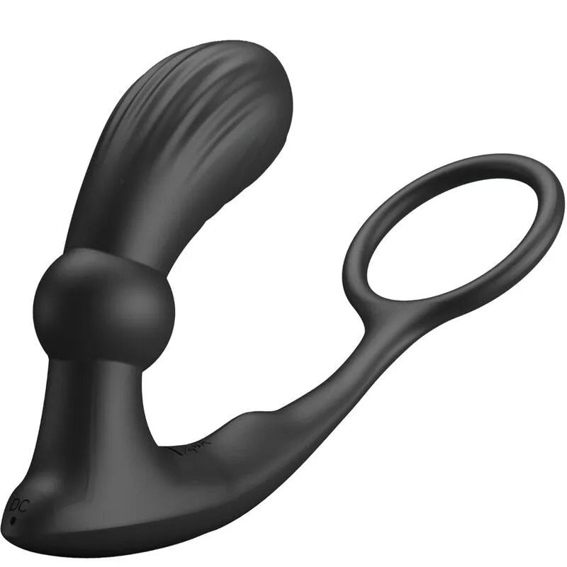 anneau pénien bouchon anal télécommandé silicone doux vibrant réglable douze modes pulsation rechargeable sans fil maintien érection intime polyvalent noir