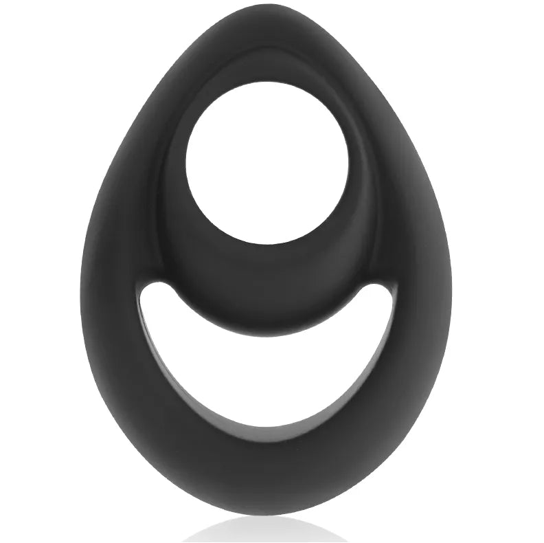 anneau pénien silicone hypoallergénique extensible doux soyeux support scrotal intégré maintien sécurisé endurance sensibilité prolongation plaisir compatible lubrifiant aqueux