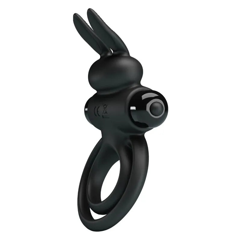 Anneau pénien silicone noir soyeux vibrant, ergonomique, avec stimulateur clitoridien, dix modes, hypoallergénique.