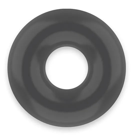 Anneau pénien noir en TPE hypoallergénique, forme circulaire, flexible et extensible, pour confort et maintien érection.