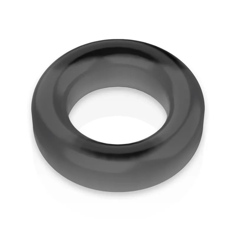 Anneau pénien noir en TPE hypoallergénique, forme circulaire, doux et résistant, pour performance prolongée et confort.
