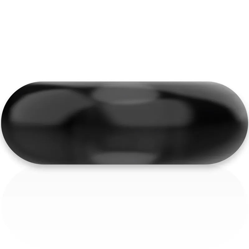 Anneau pénien noir hypoallergénique en TPE, forme lisse et ergonomique, pour confort et performance prolongée.