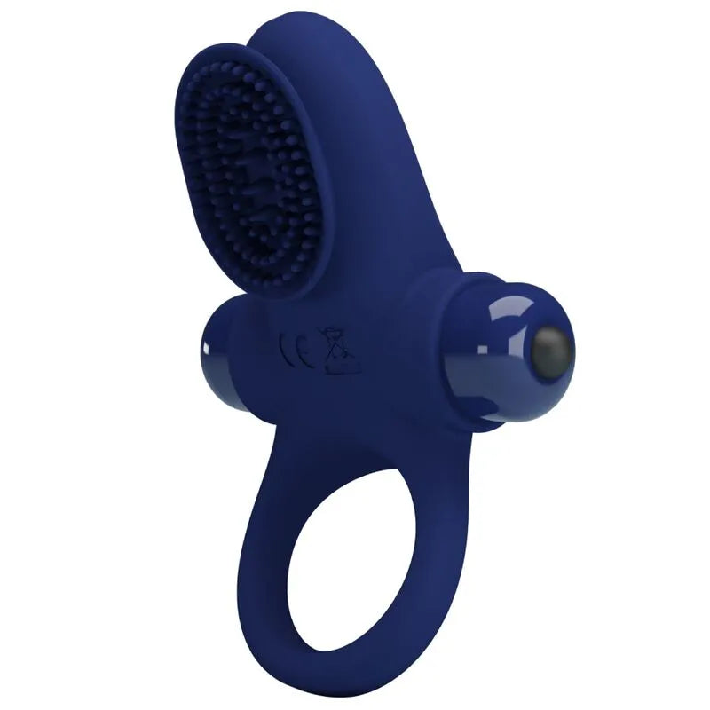 anneau pénien vibrant silicone bleu doux soyeux ergonomique maintien érection ferme durable dix modes vibrations stimulation intime partenaire