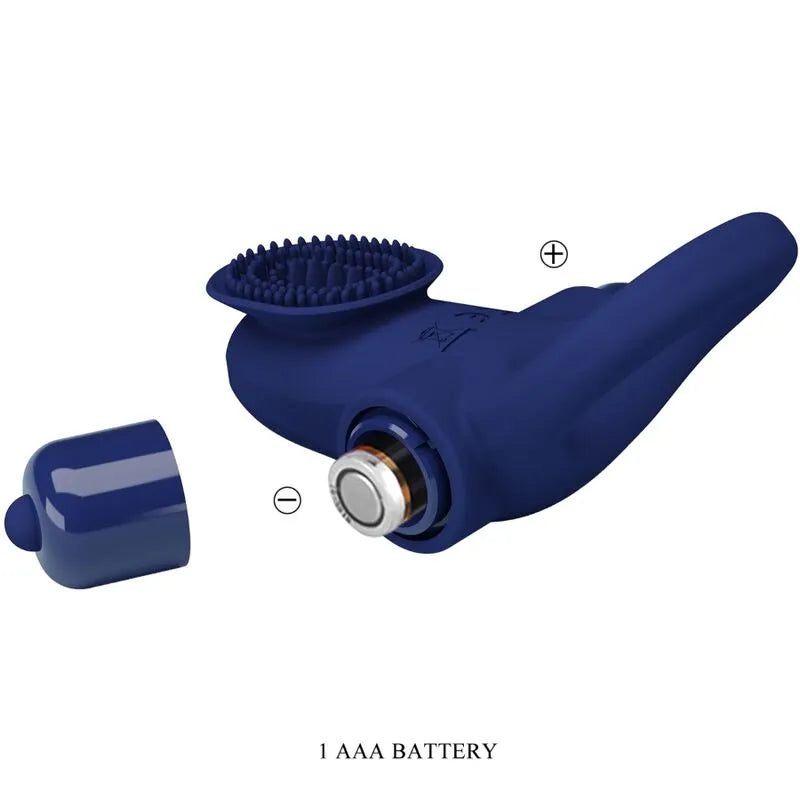 Anneau pénien vibrant bleu en silicone soyeux, forme ergonomique, dix modes de vibration, stimulation intime.