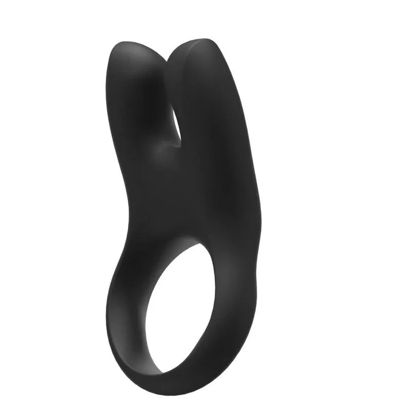 Anneau pénien vibrant noir ergonomique en silicone avec double moteur, design flexible pour stimulation clitoridienne et p...