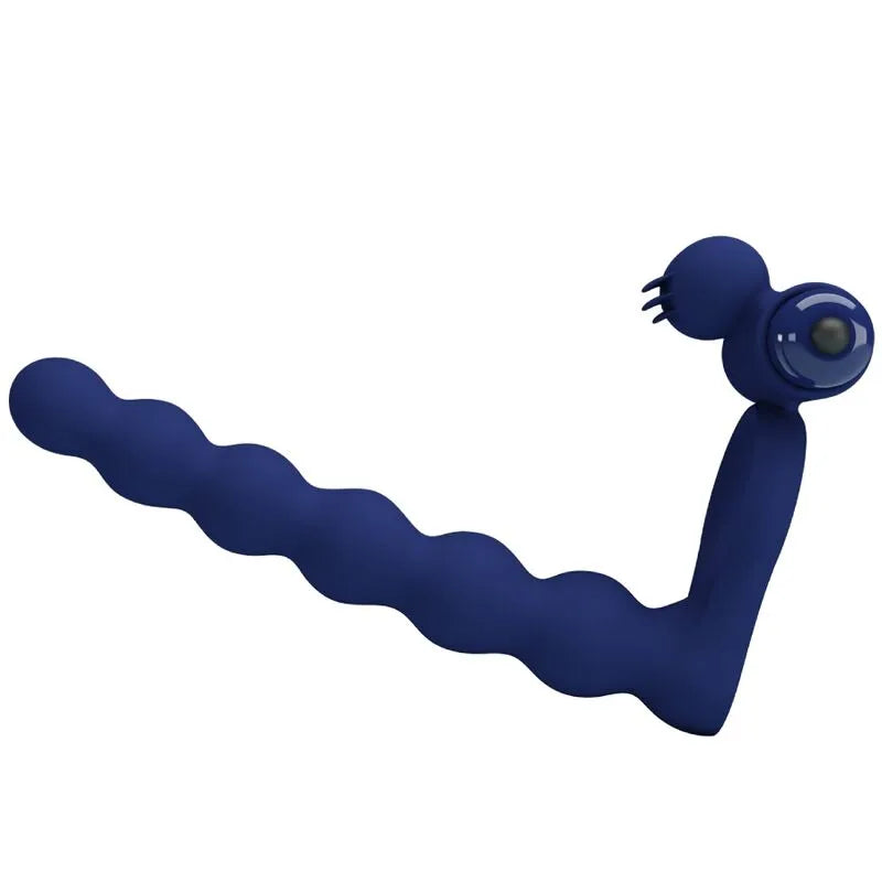 Anneau pénien vibrant bleu en silicone, 10 fonctions, finition douce, compact, hypoallergénique, prolongateur érection.