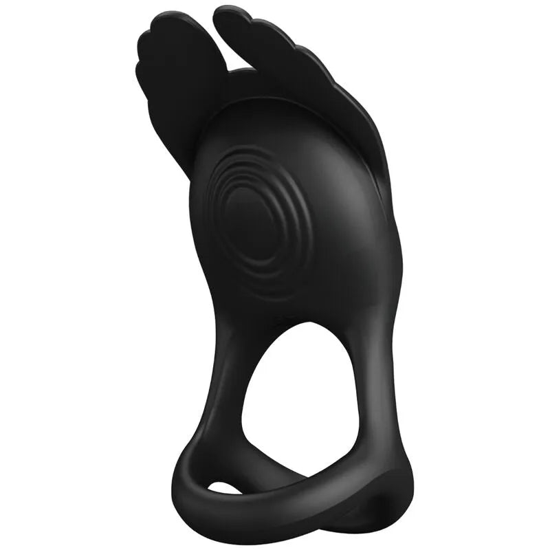 Anneau pénien vibrant silicone noir rechargeable USB sept modes vibrations stimulation clitoridienne ergonomique discret léger confortable durable élégant compact portable