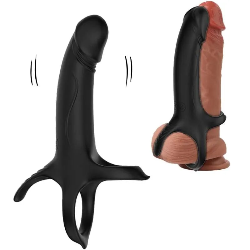 Anneau vibrant silicone médical étanche, rechargeable, 9 modes, hypoallergénique, ergonomique, compact, USB.
