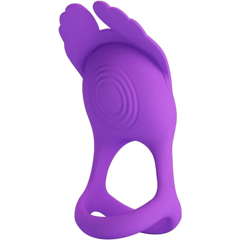 anneau pénien vibrant silicone violet sept modes rechargeable ergonomique compact léger discret confortable durable stimulation clitoridienne intensité réglable