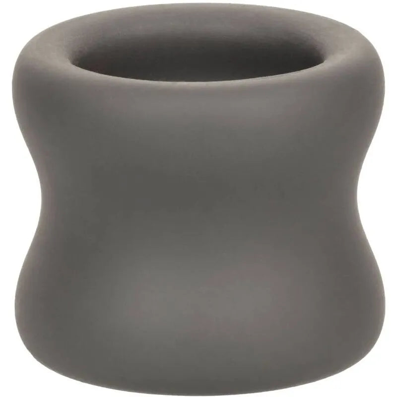 Anneau scrotum silicone liquide gris, forme sablier, ultra-élastique, doux, durable, soutien érection, confort intime.