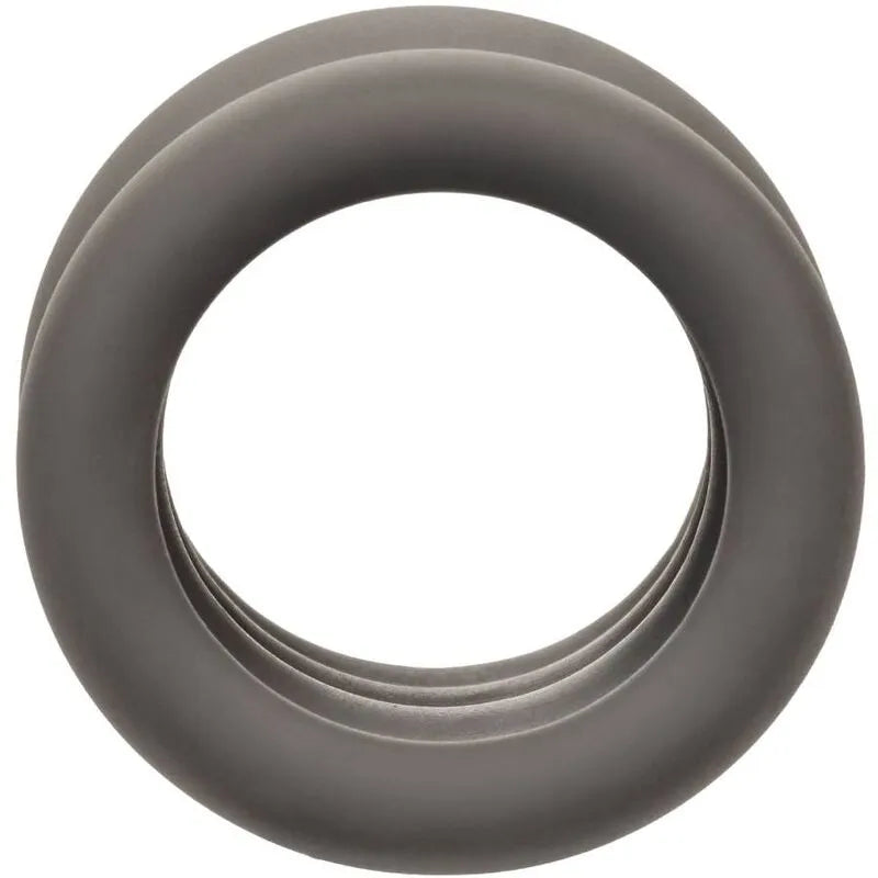 Anneau scrotum silicone liquide gris, forme sablier, ultra-élastique, doux, durable, soutien érection, confort intime.