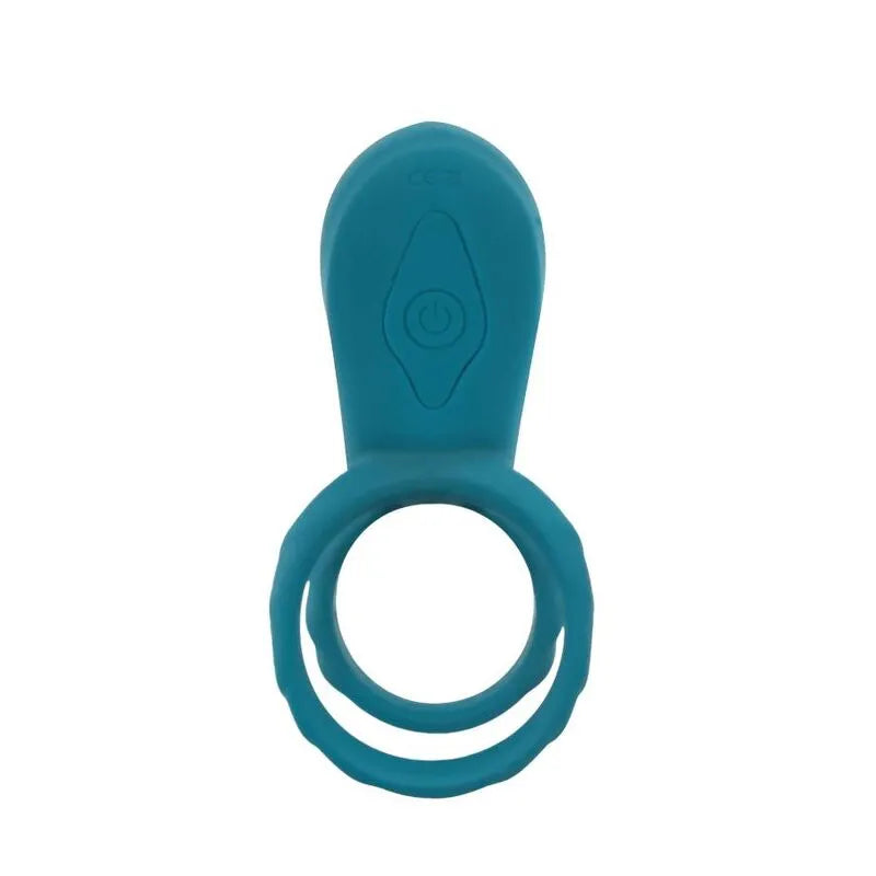 Anneau vibrant bleu Xocoon pour couples, silicone ergonomique, stimulation clitoridienne et pénienne, rechargeable.
