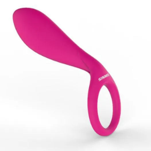 Anneau vibrant rose en silicone, ergonomique, submersible, avec contact clitoridien puissant et discret.