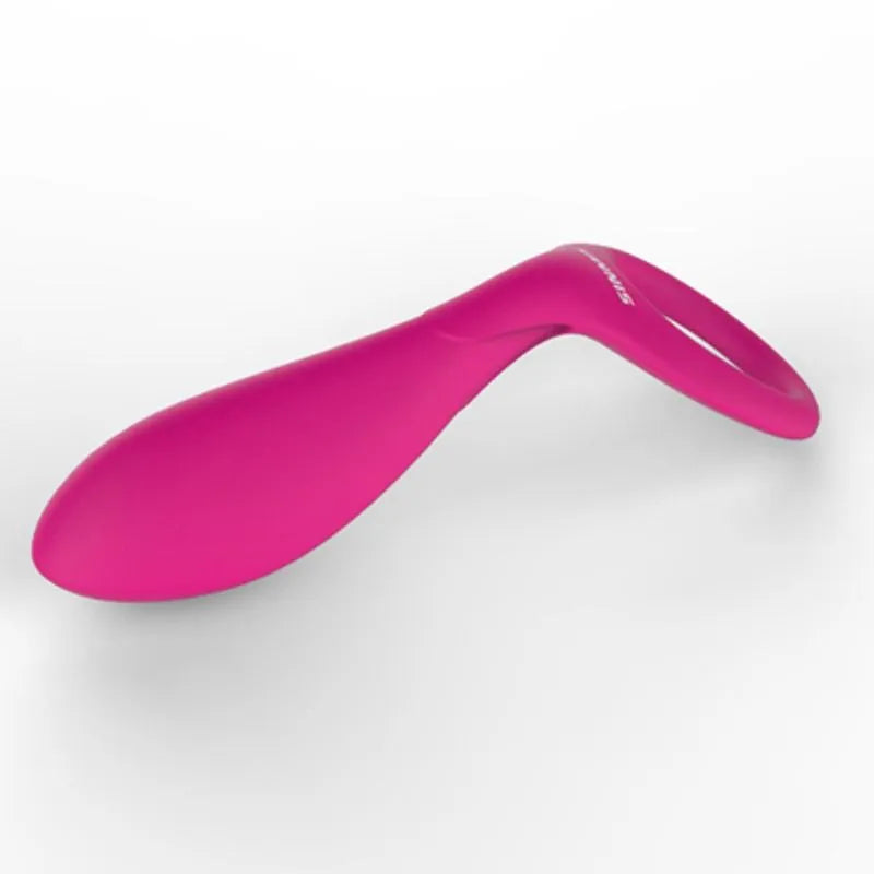 Anneau vibrant rose en silicone ergonomique, submersible, avec contact clitoridien puissant pour plaisir partagé.