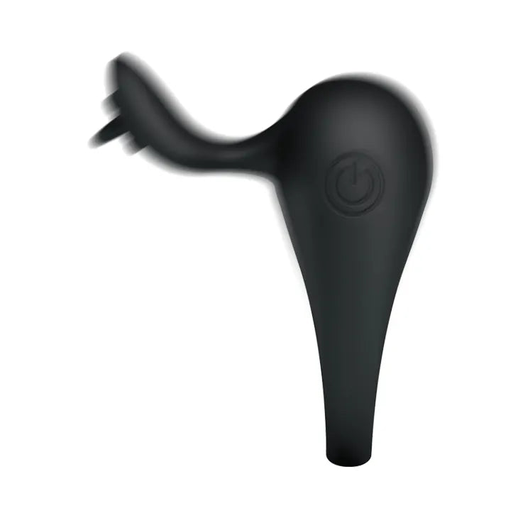 Anneau vibrant noir en silicone ergonomique, ajustable, avec stimulation clitoridienne, pour couples, discret et puissant.