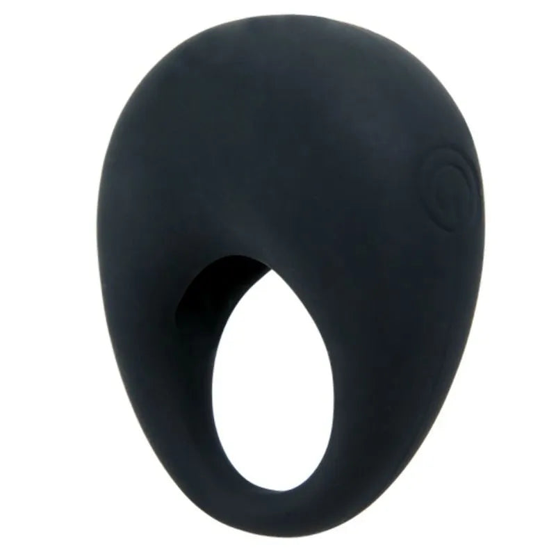 Anneau vibrant silicone médical noir hypoallergénique doux stimulateur clitoris amélioration érection retard éjaculation discret élégant ergonomique bouton intuitif