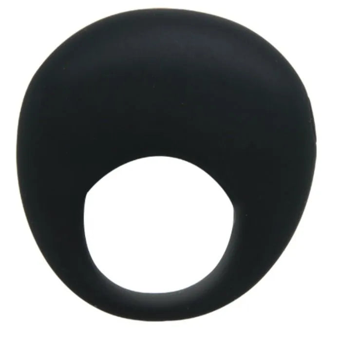 Anneau vibrant noir en silicone médical, forme ergonomique, stimulateur clitoris, amélioration érection, discret.