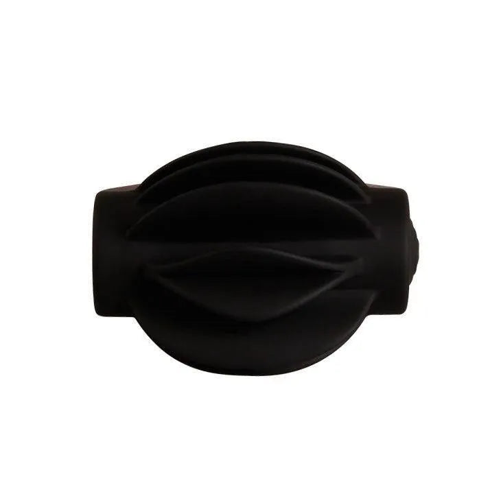 Anneau vibrant noir en silicone médical, forme ergonomique, stimulateur clitoris, rechargeable, étanche, intensité réglable.