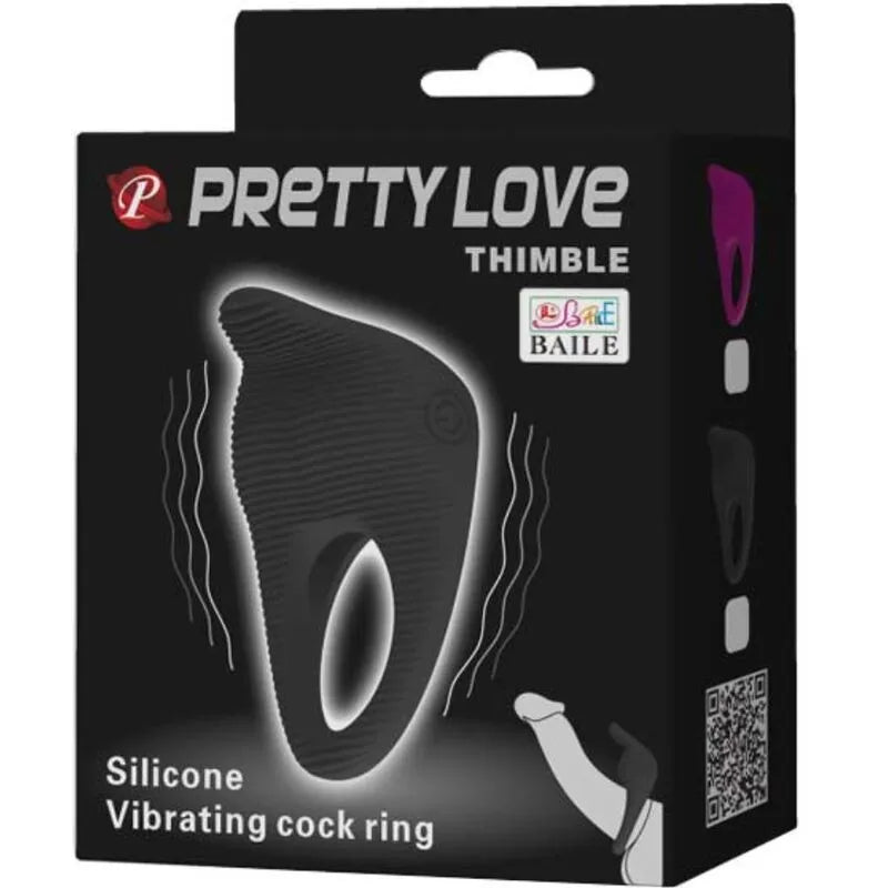 Anneau vibrant silicone noir ergonomique, stimulation érection, emballage élégant, prolongation intime, piles incluses.