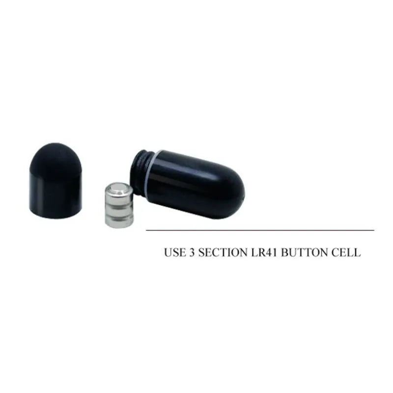 Anneau vibrant noir en silicone médical avec balle vibrante en ABS, ergonomique, discret, piles incluses.