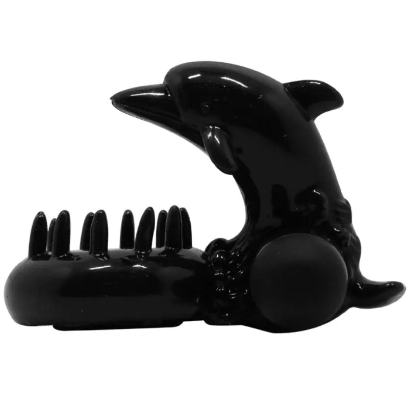Anneau vibrant silicone noir stimulation clitoridienne couples puissant moteur haute qualité ergonomique confortable intense facile utilisation intuitif piles incluses
